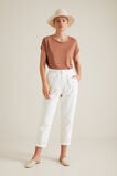 Rolled Cuff Linen Tee    hi-res