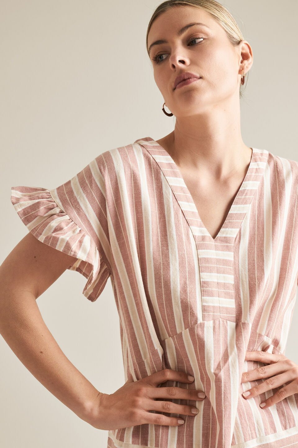Stripe Panel Dress  