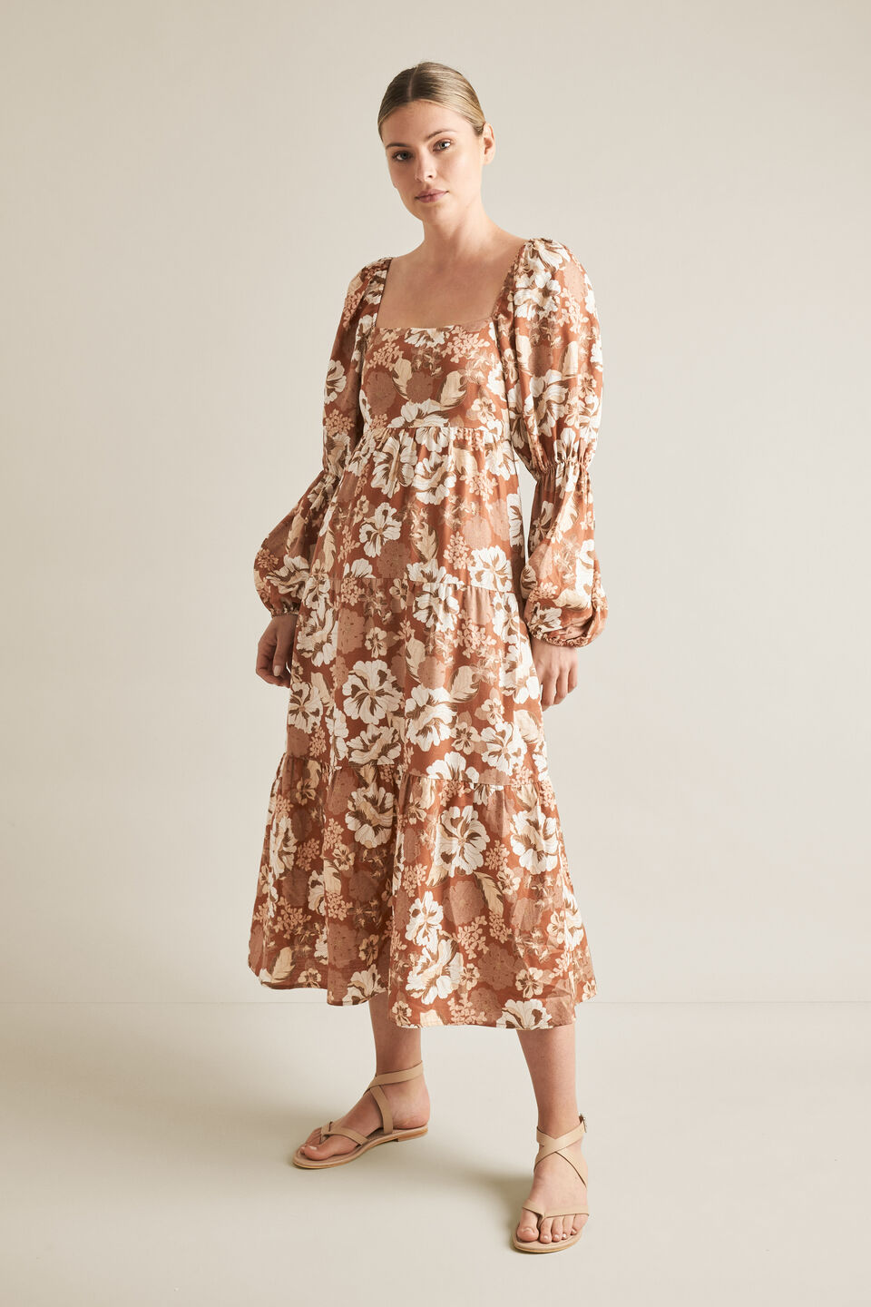 Blouson Midi Dress  
