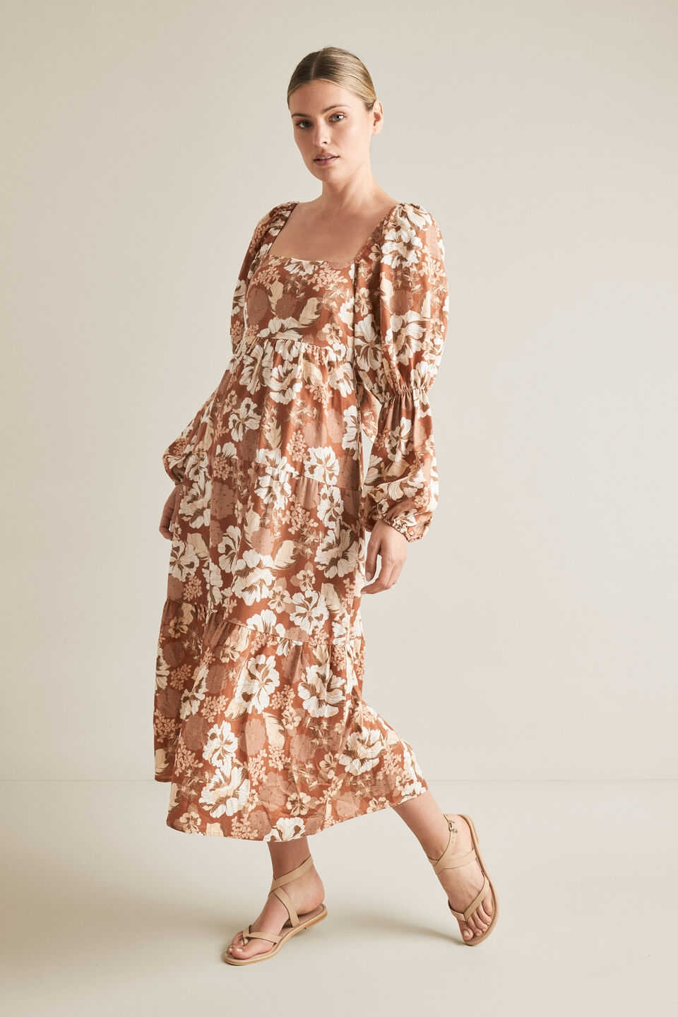 Blouson Midi Dress  
