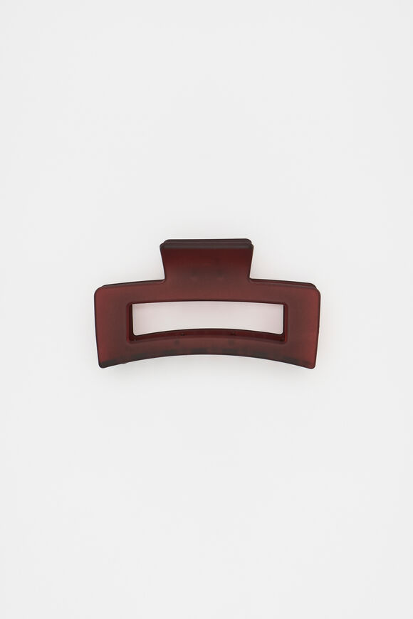 Rectangle Hair Claw  Merlot  hi-res