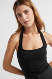 Halter Rib Tank  Black  hi-res