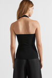 Halter Rib Tank  Black  hi-res
