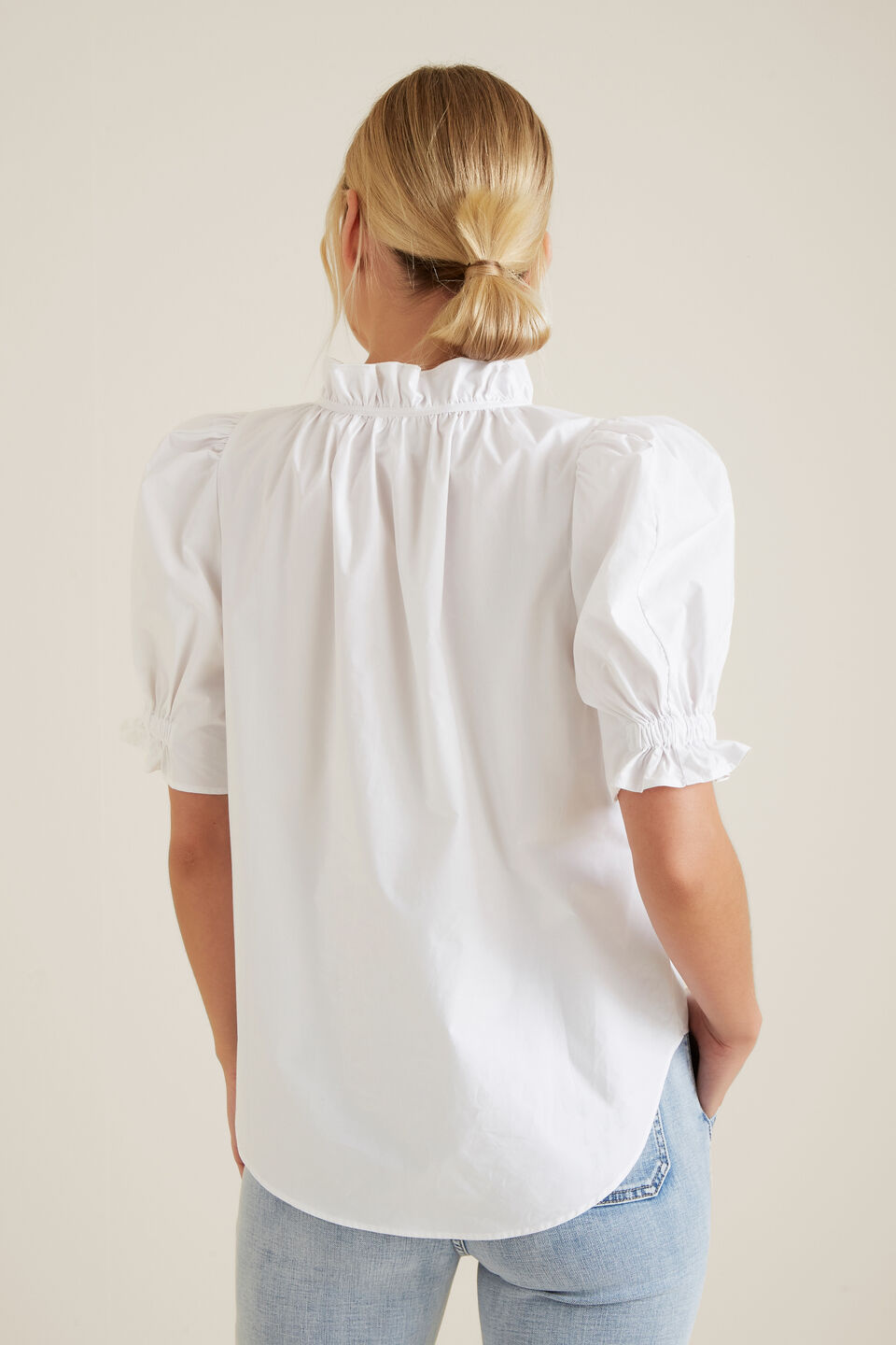 Puff Sleeve Frill Shirt  