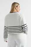 Stripe Crop Knit  Cloud Cream  hi-res