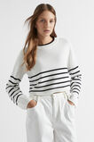 Stripe Crop Knit  Cloud Cream  hi-res