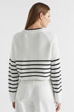 Stripe Crop Knit  Cloud Cream  hi-res