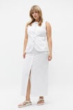 Denim Pencil Skirt  White  hi-res