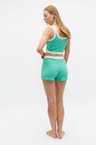 Ribbed Marle Crop Top and Short PJ Set  Deep Emerald Marle  hi-res
