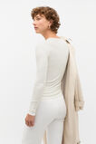 Core Rib Crew Neck Top  Cloud Cream  hi-res