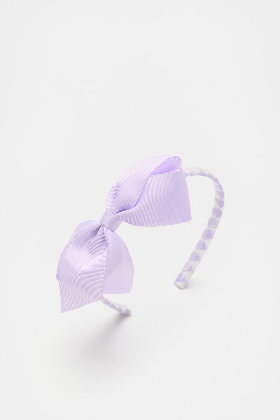 Check Logo Bow Headband  Lavender