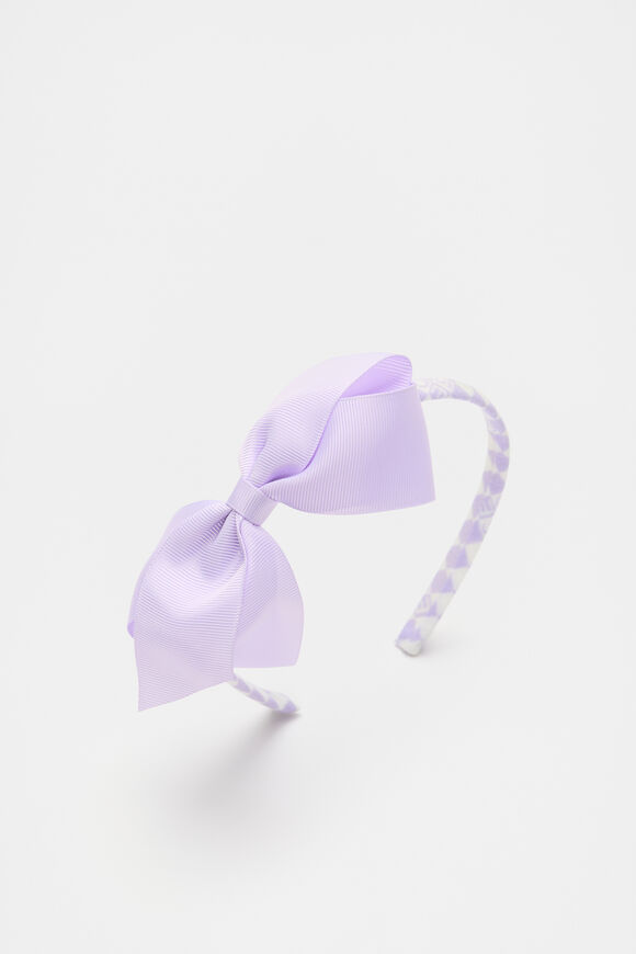 Check Logo Bow Headband  Lavender  hi-res