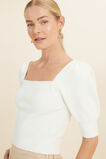 Boucle Puff Sleeve Top  Cloud Cream  hi-res