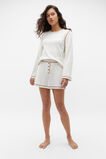 Contrast Long Sleeve and Short PJ Set  Alabaster Marle  hi-res
