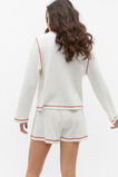 Contrast Long Sleeve and Short PJ Set  Alabaster Marle  hi-res