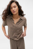 Wave Jersey Top and Pant PJ Set  Affogato Wave  hi-res