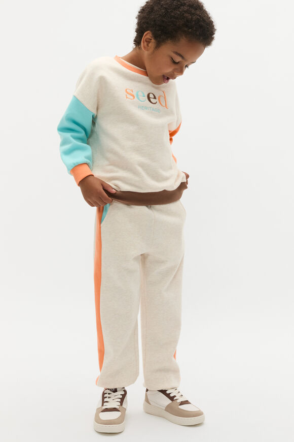 Colourblock Track Pant  Sand Marle  hi-res