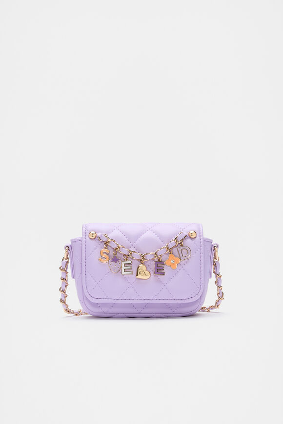 Quilted Seed Charm Bag  Lavender  hi-res
