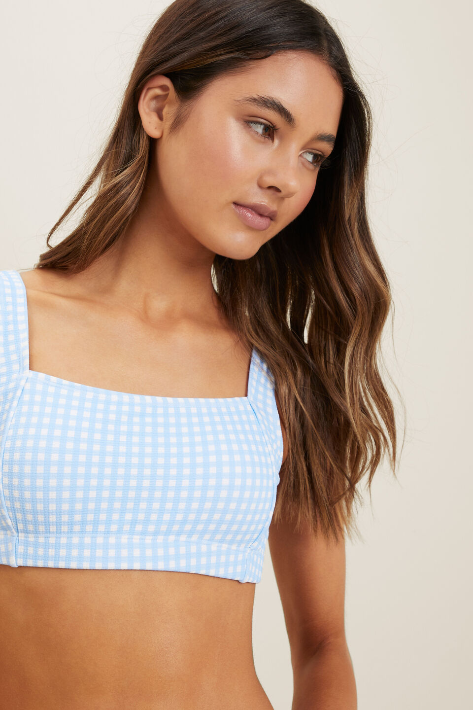 Gingham Bikini  Cornflower Blue
