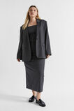 Wool Blend Pinstripe Skirt  Steel Pinstripe  hi-res