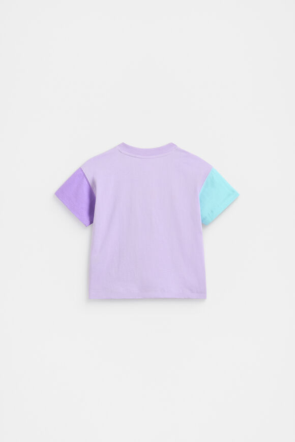 Colourblock Logo Tee  Lavender  hi-res