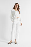 V Neck Supersoft Top  Cloud Cream Marle  hi-res