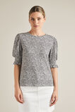 Shirred Sleeve Top    hi-res