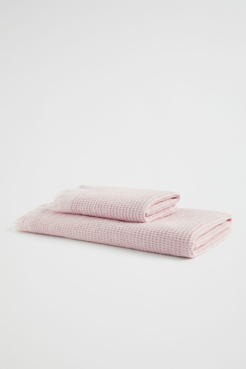 Thea Waffle Bath Towel  Blush