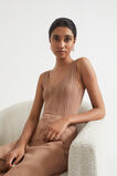 Rib Knit Fitted Top  Rose Taupe  hi-res