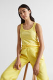 Linen Rib Tank  Lemon Drop  hi-res