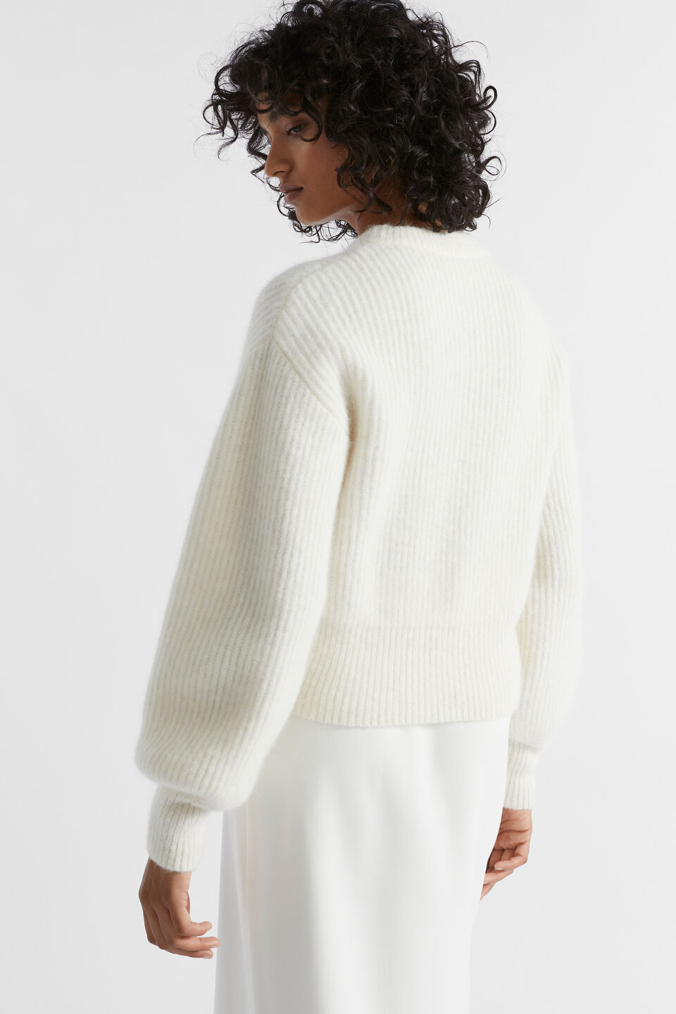 Wool Blend Easy Knit  Cloud Cream
