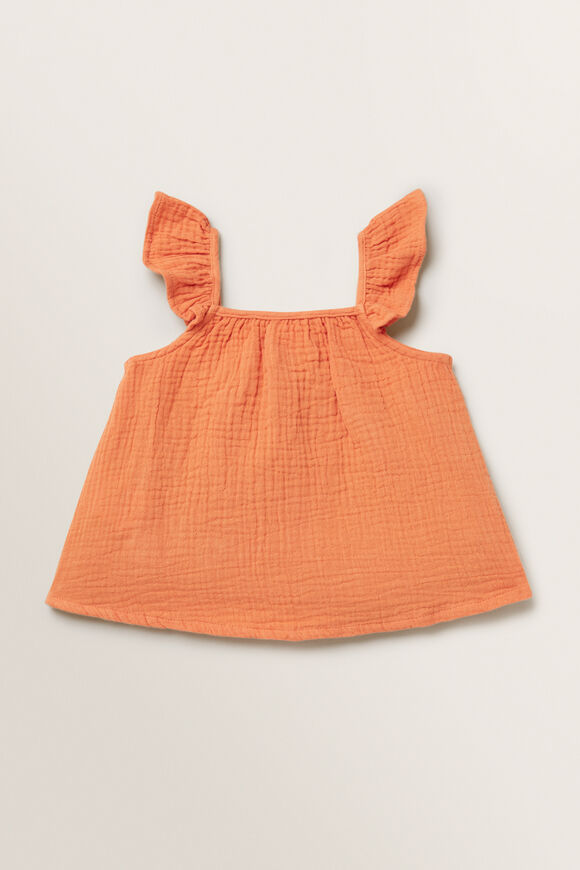 Cheesecloth Top  Soft Coral  hi-res