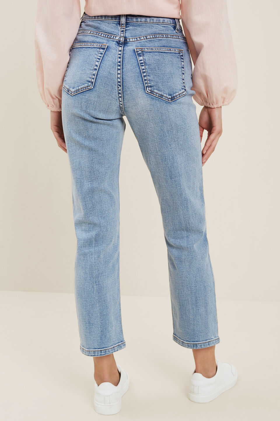 Button Up Jean  Mid Vintage Wash