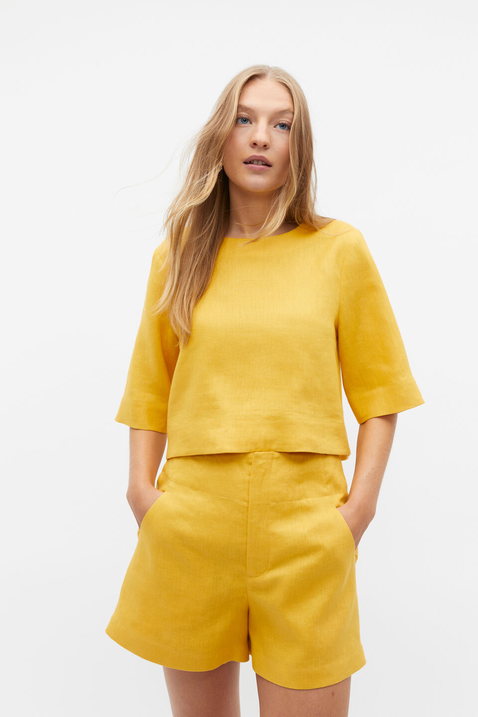 Linen Half Sleeve Top  Sundaze