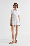 Collared Zip Thru Top  Whisper White  hi-res