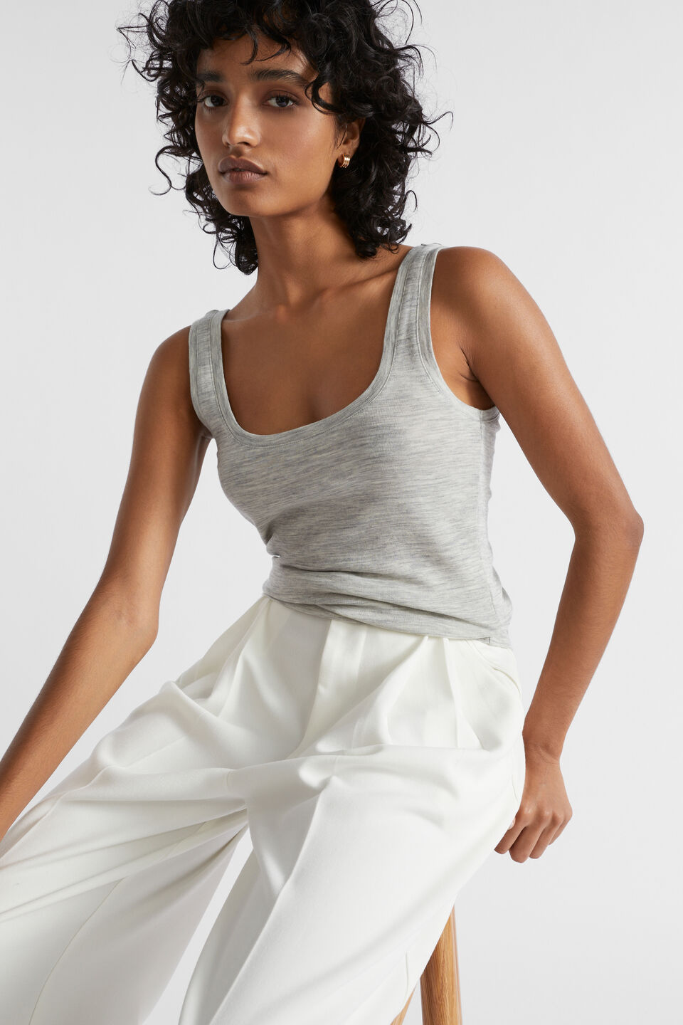 Babywool Tank  Silver Marle