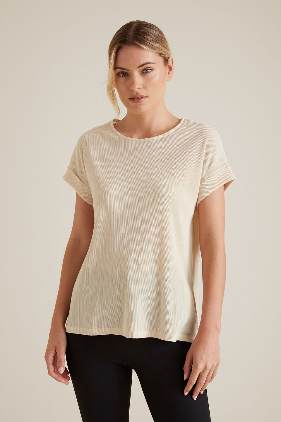 Micro Pleat Tee  