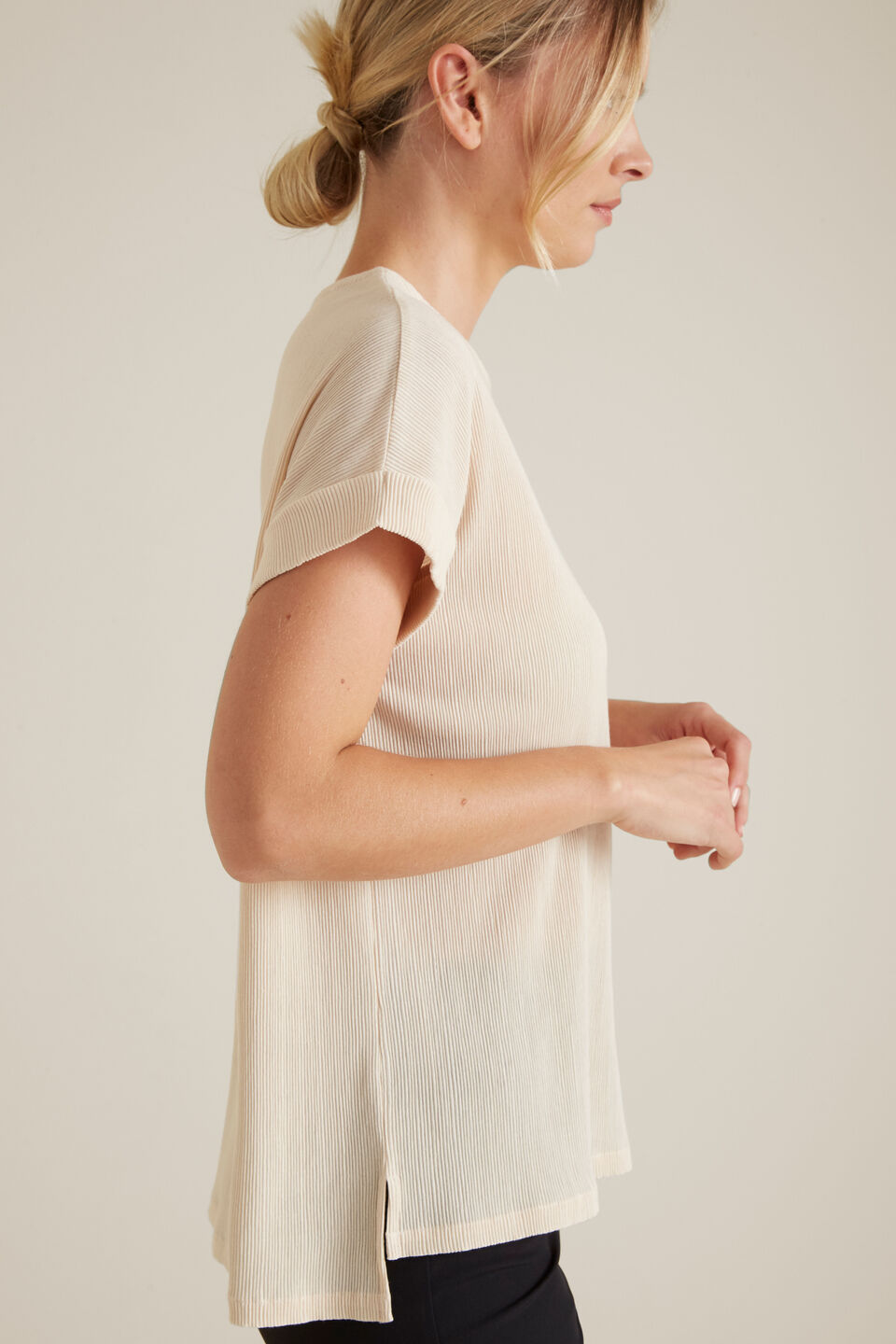 Micro Pleat Tee  