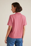 Mock Neck Seam Tee  Soft Raspberry  hi-res