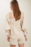 Gingham Blouson Top  Biscotti Gingham  hi-res