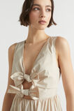 Sateen Tie Front Midi Dress  Magnolia  hi-res