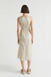 Sateen Tie Front Midi Dress  Magnolia  hi-res