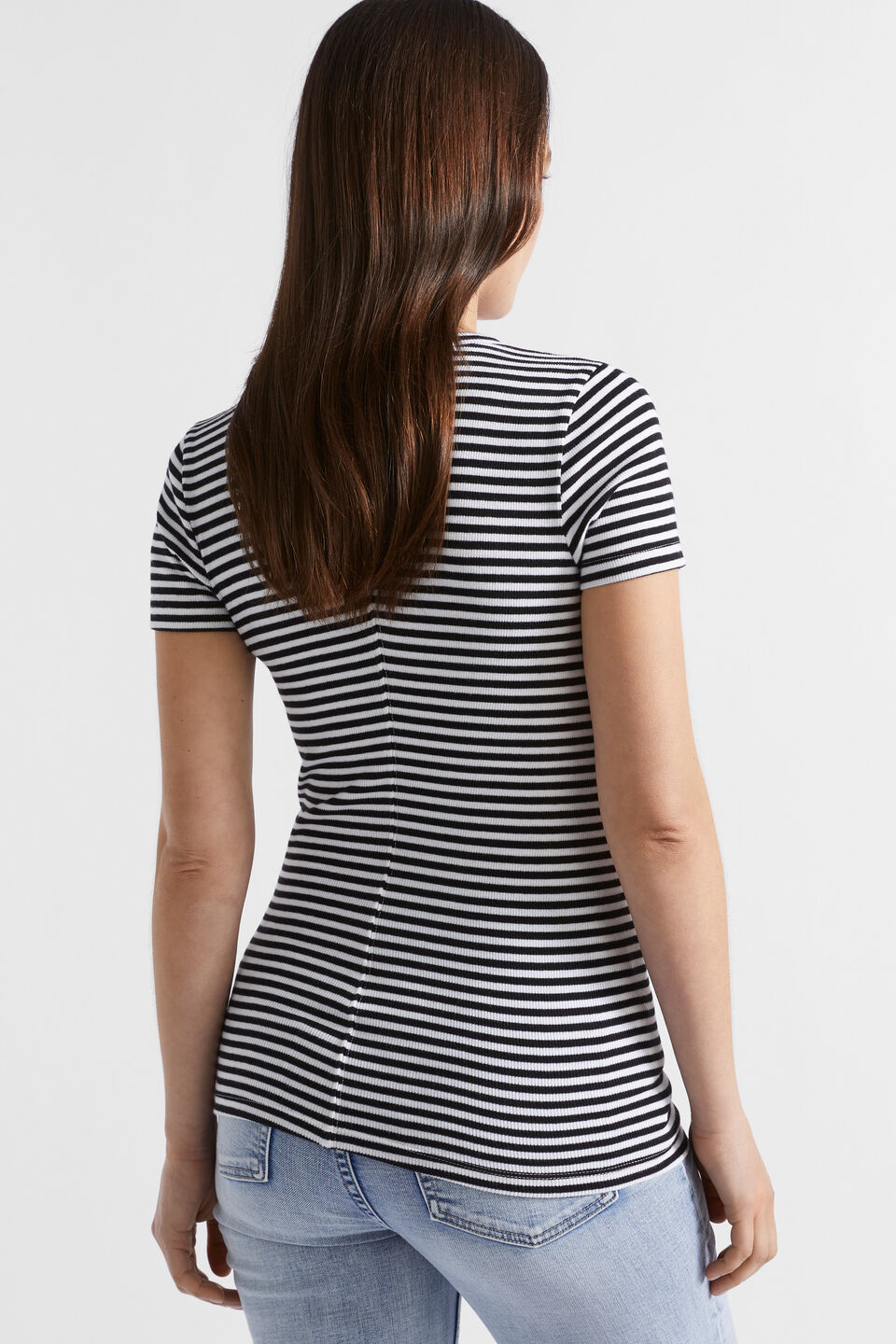 Core Rib Tee  Mono Stripe