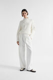 Wool Blend Wrap Neck Knit  Cloud Cream  hi-res