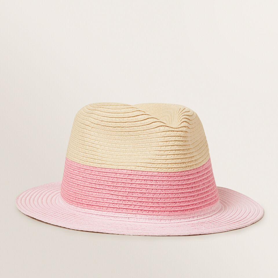 Colour Block Fedora  