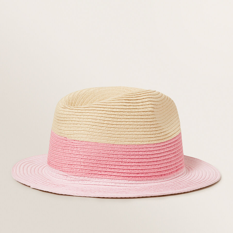 Colour Block Fedora  
