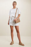 Flutter Sleeve Linen Top  Whisper White  hi-res