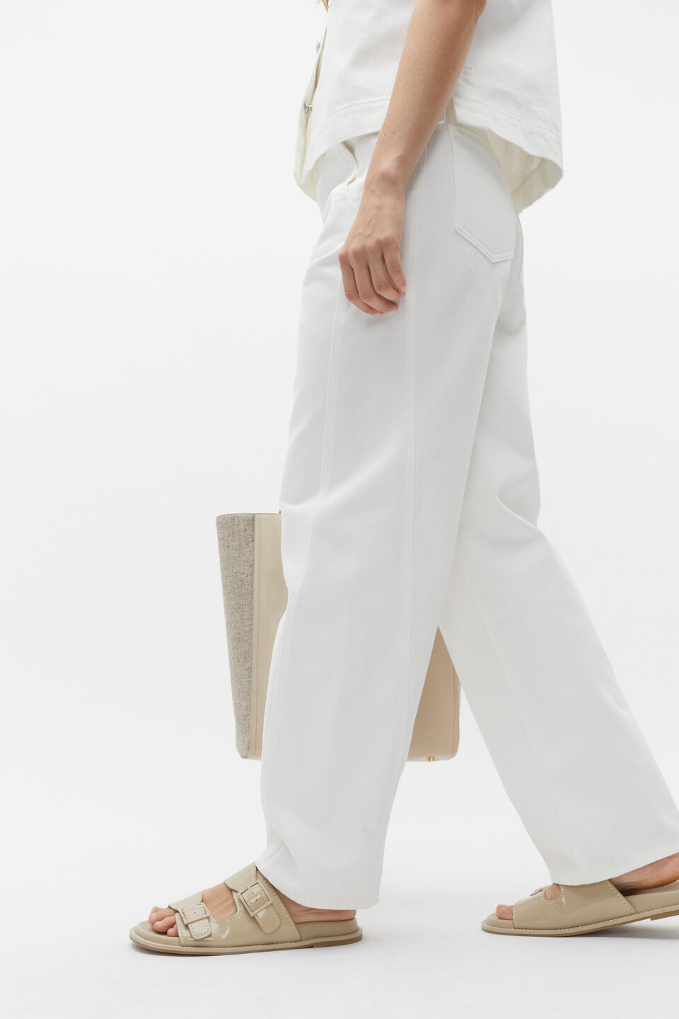 Eloise Patent Slide  Sand