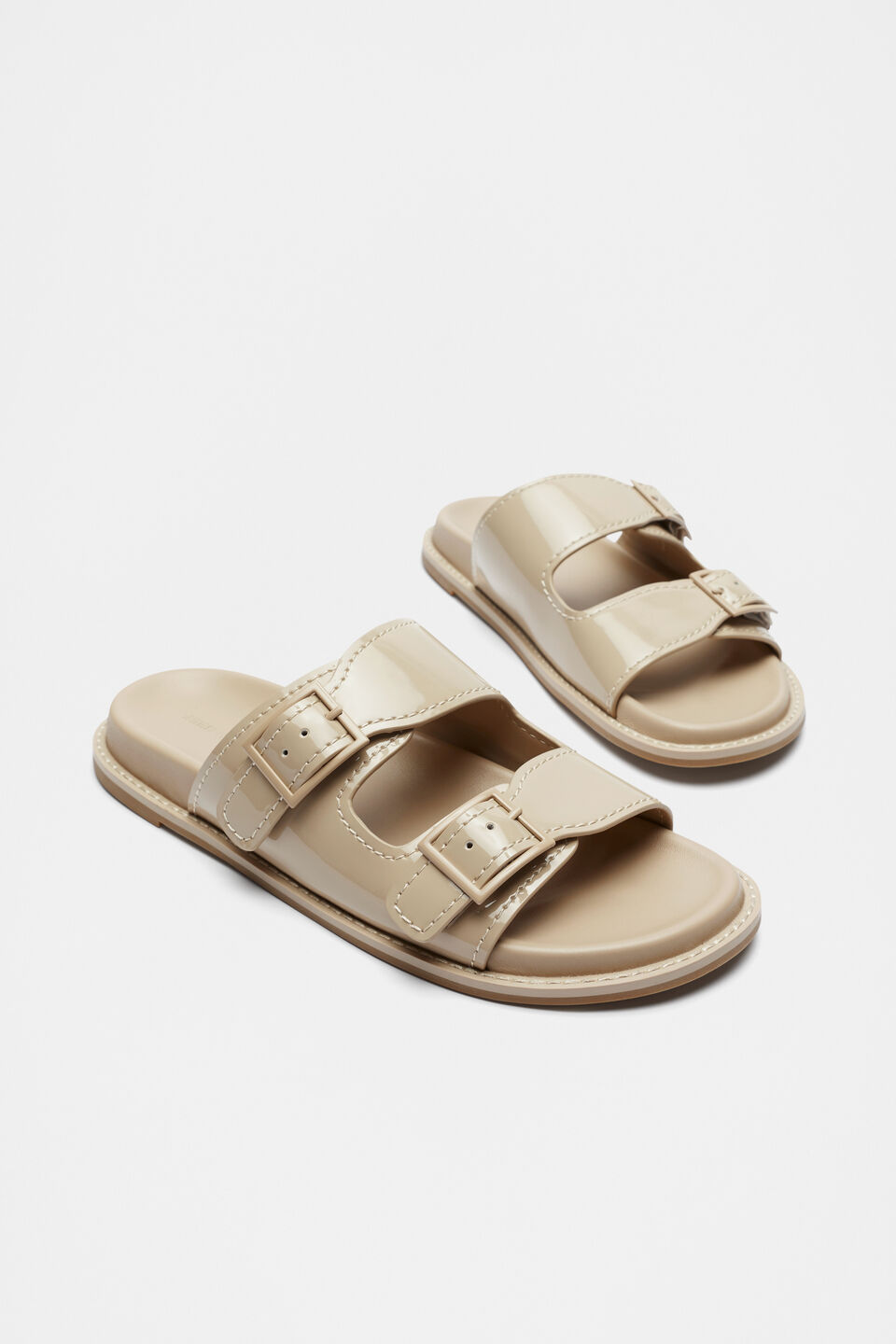 Eloise Patent Slide  Sand