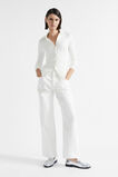 Variegated Rib Polo Top  Cloud Cream Marle  hi-res